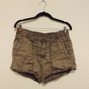 Free People Army Green Shorts
